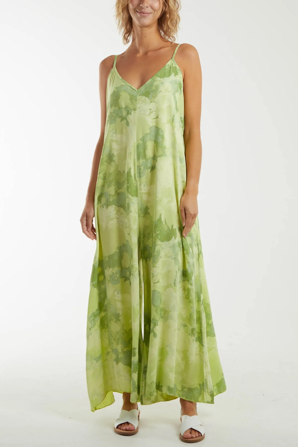 Smoky Print Cami Relaxed Fit Jumpsuit