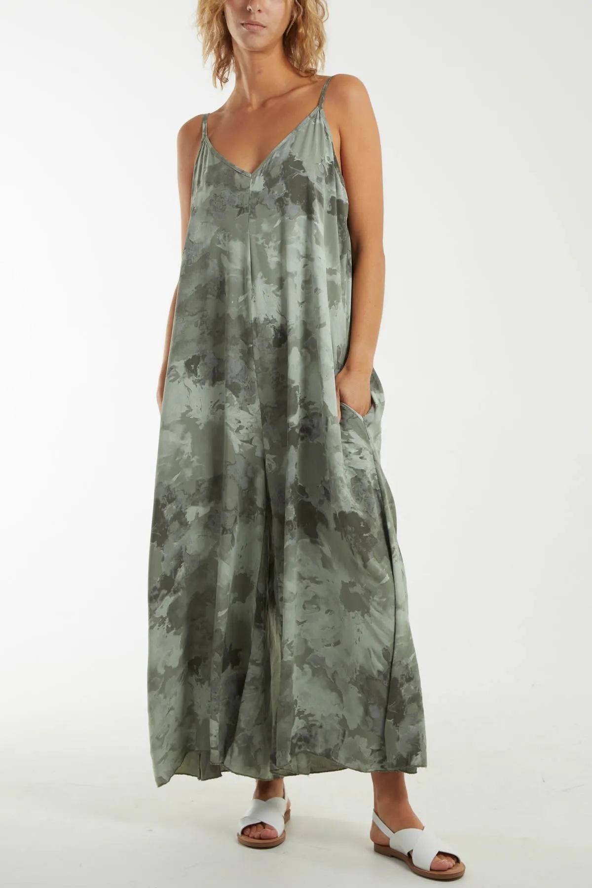 Smoky Print Cami Relaxed Fit Jumpsuit