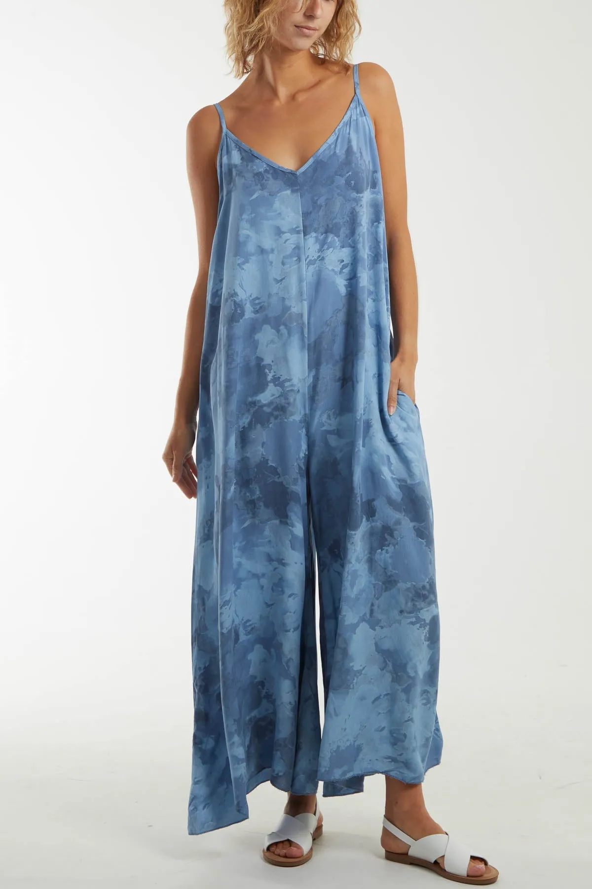 Smoky Print Cami Relaxed Fit Jumpsuit