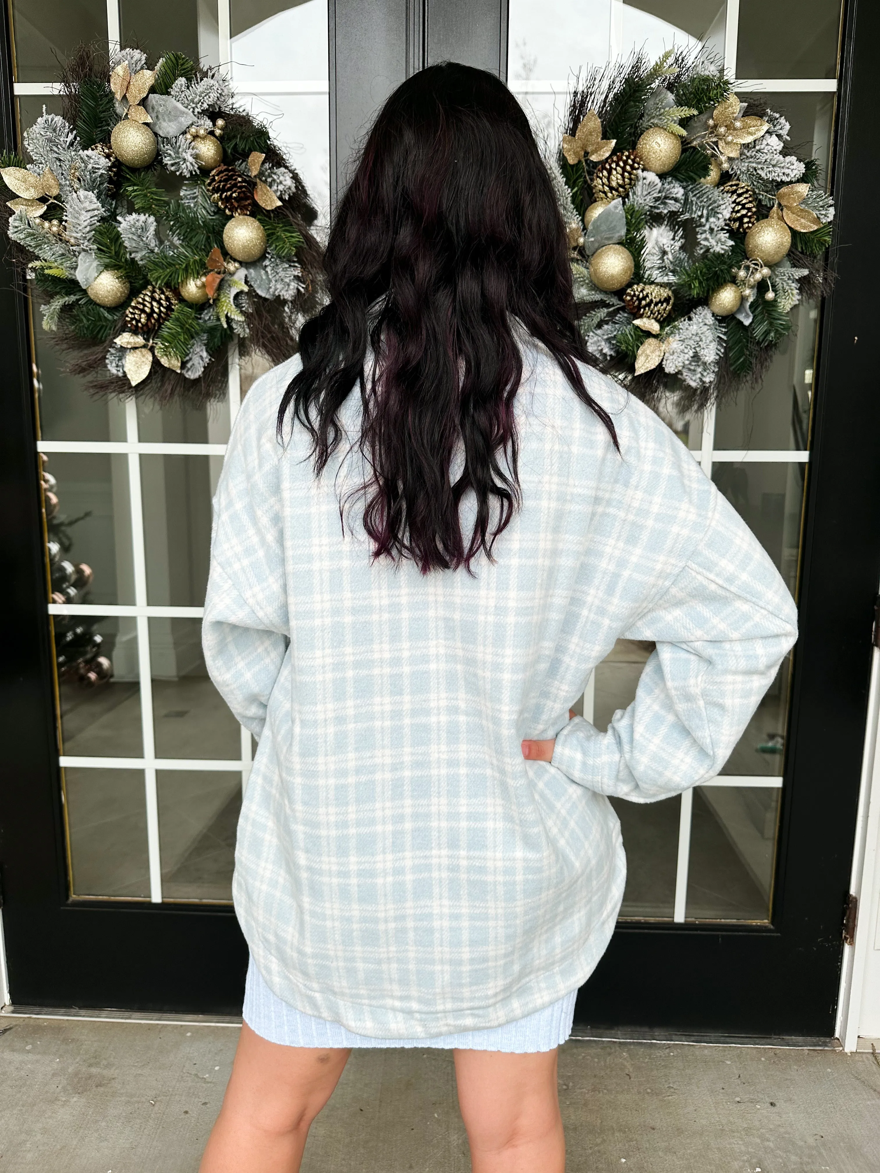 Snow falling Shacket