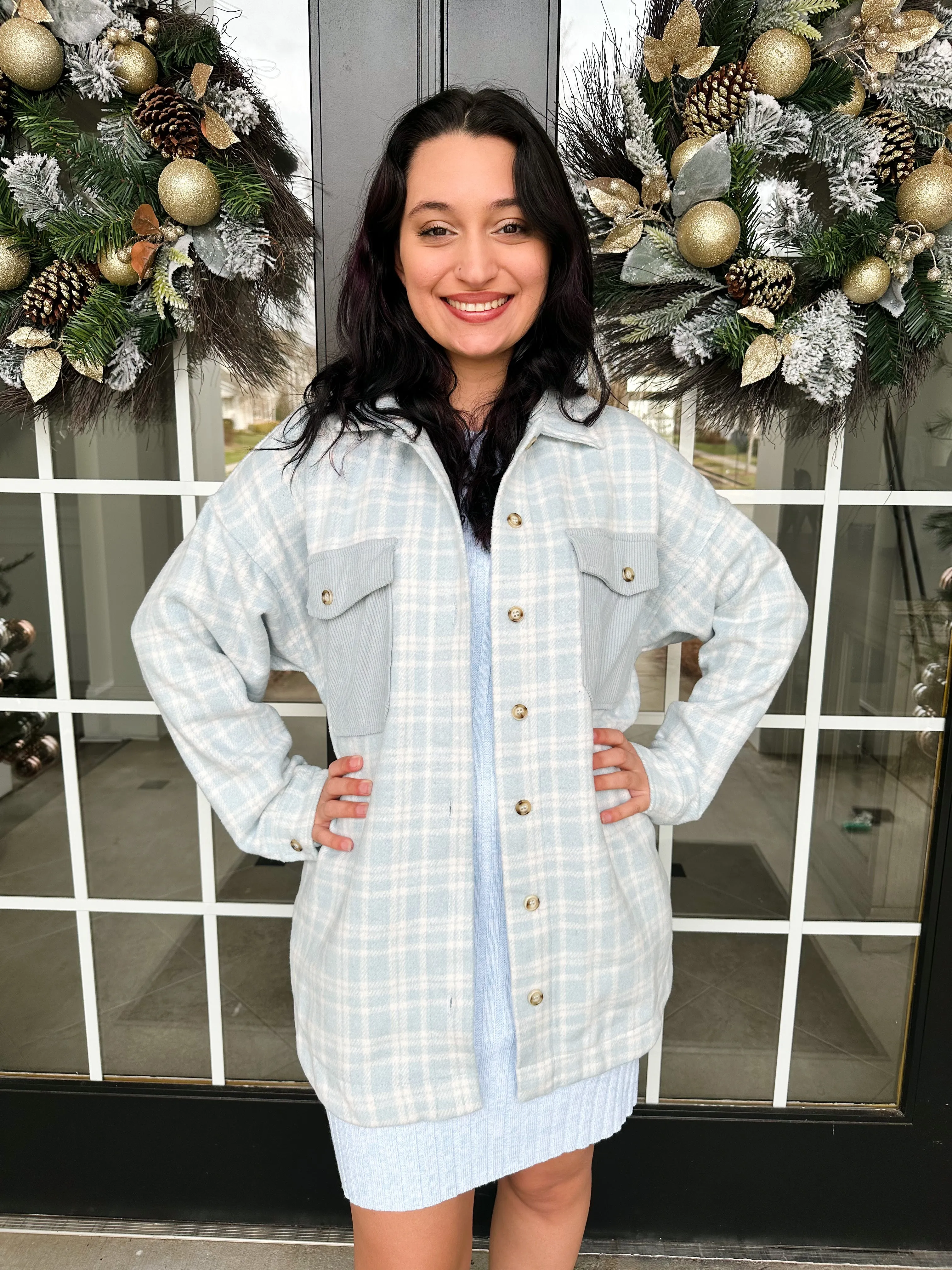 Snow falling Shacket