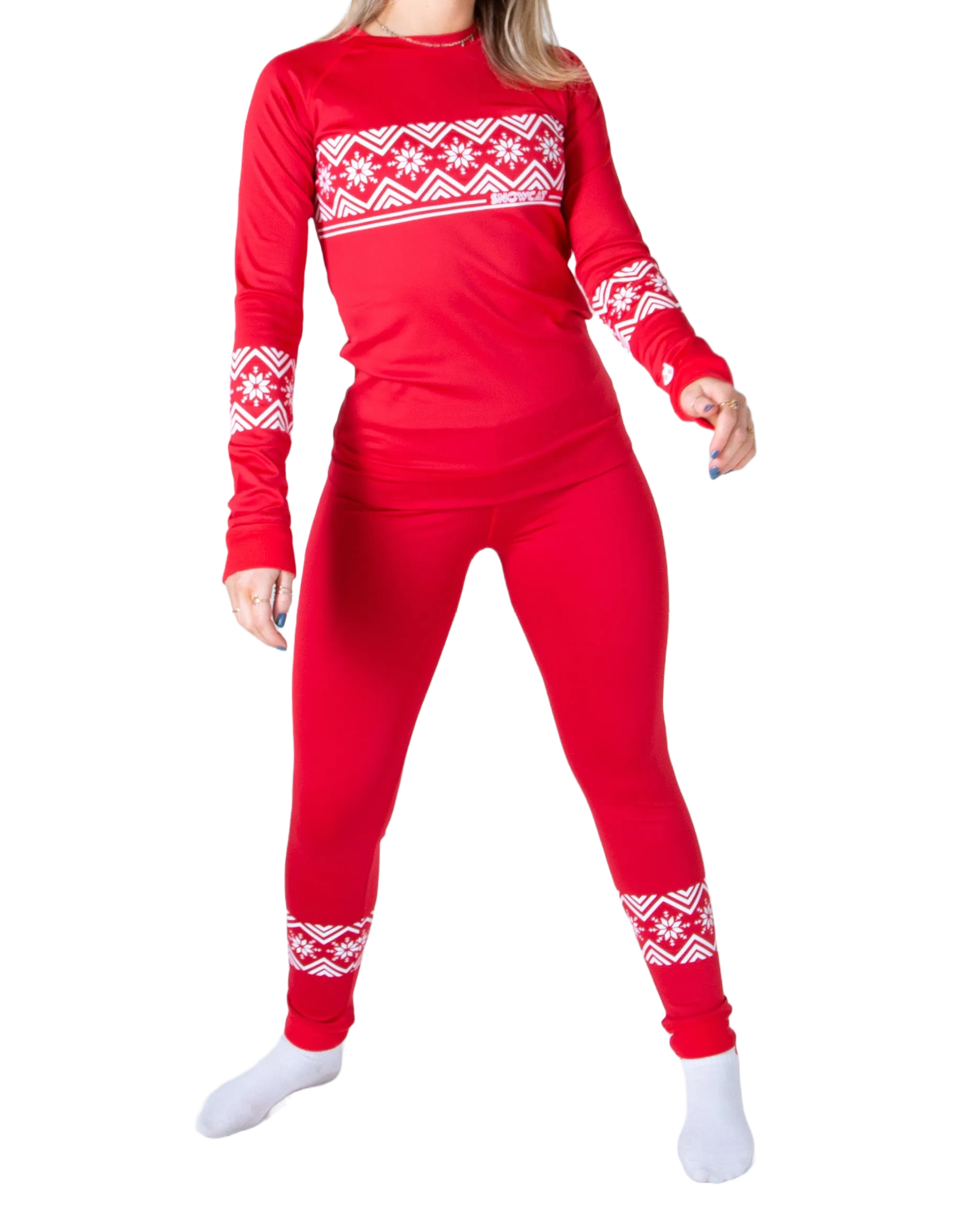 SNOWCAT Base Layer Set Red