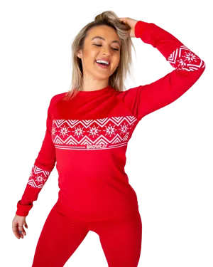 SNOWCAT Base Layer Set Red