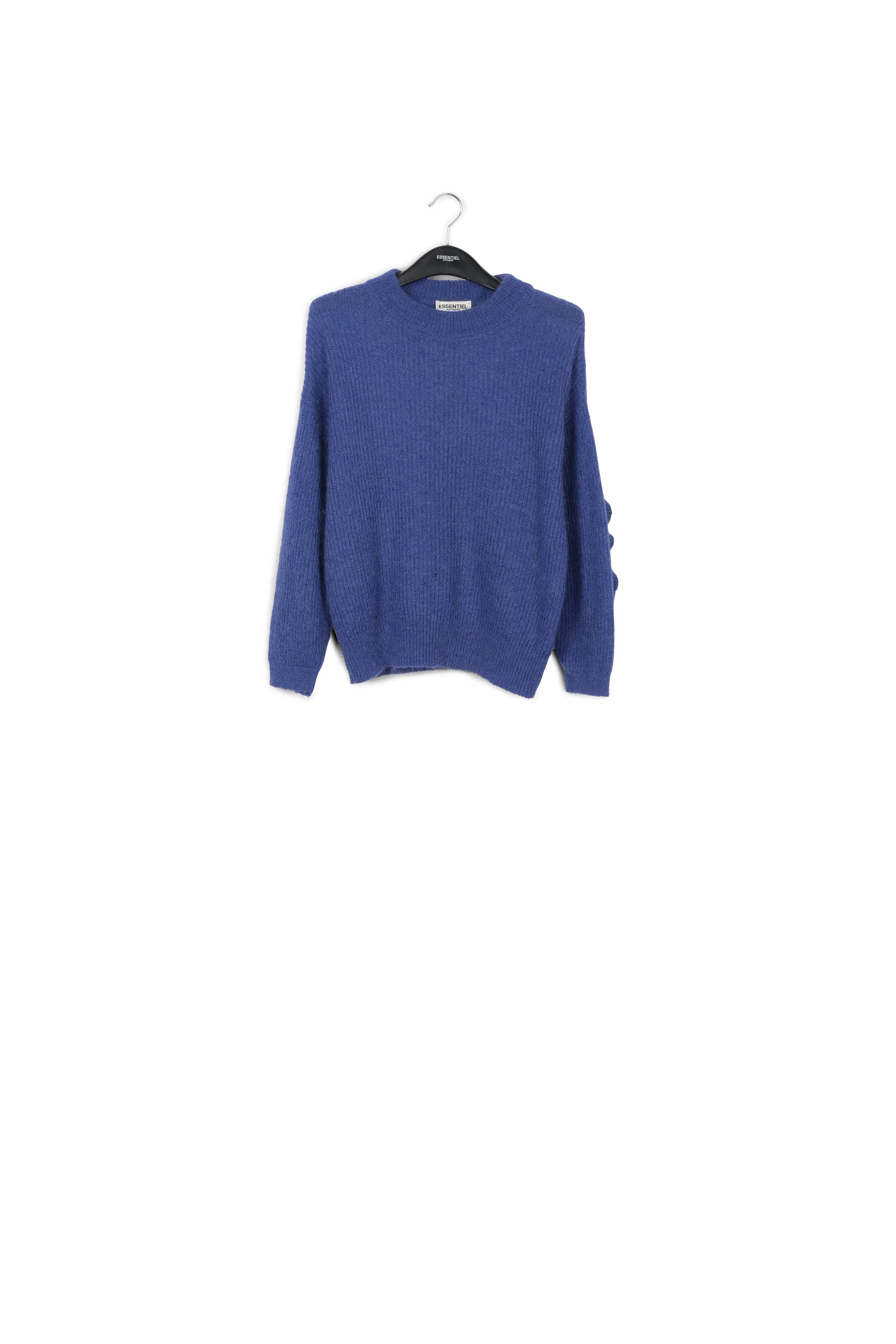 Soft mohair ruffled sweater in light blue