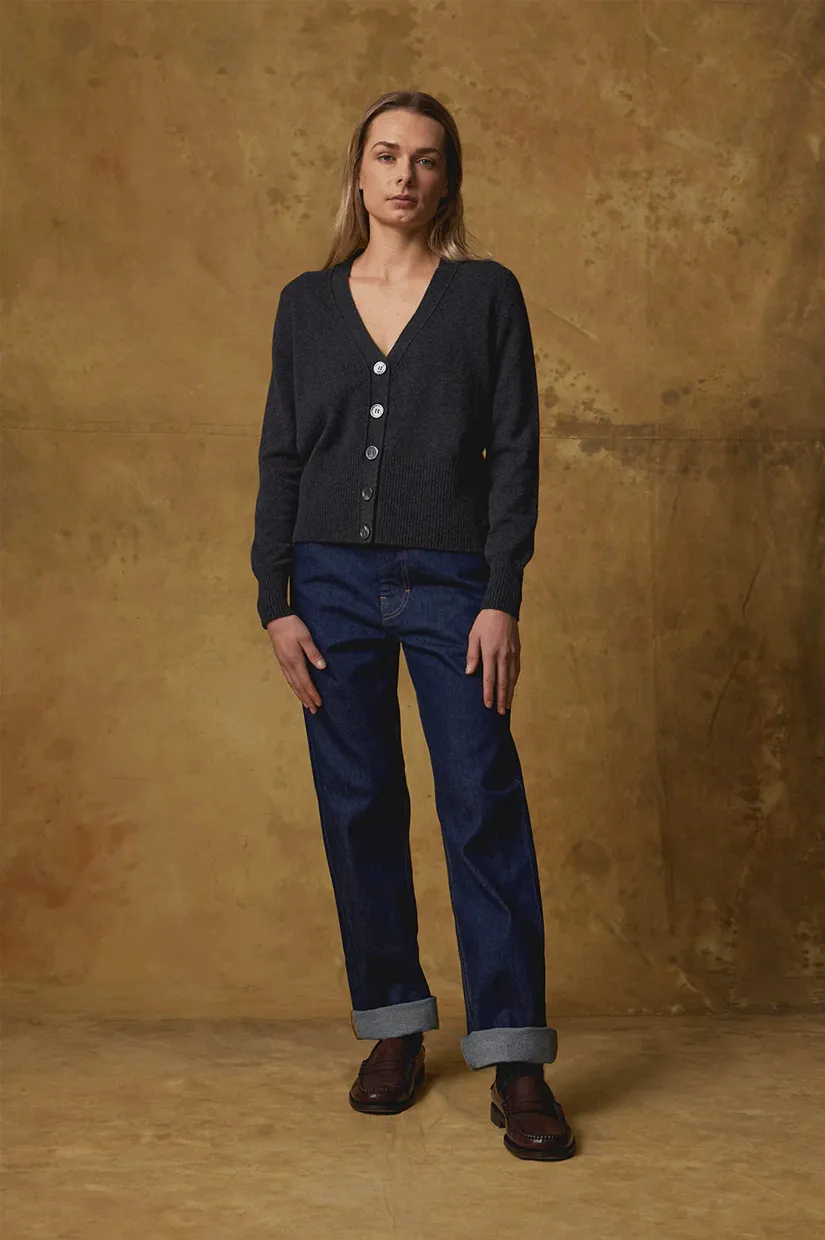 Standard Issue Cashmere V Cardigan - Carbon