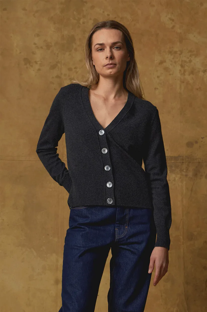 Standard Issue Cashmere V Cardigan - Carbon