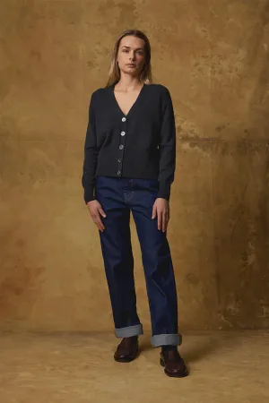 Standard Issue Cashmere V Cardigan - Carbon