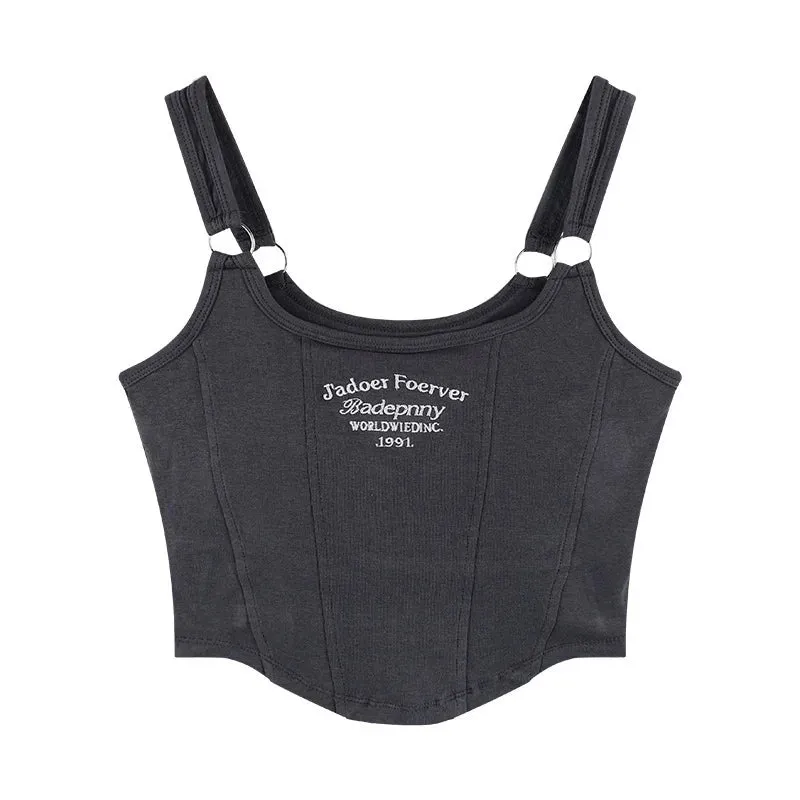 Striped Bra Pad Sexy Tank Top