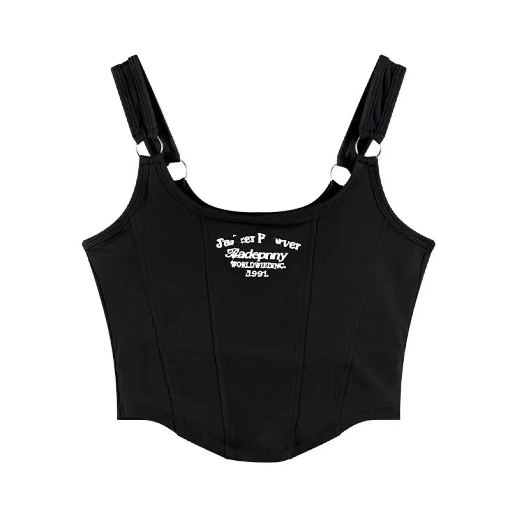 Striped Bra Pad Sexy Tank Top