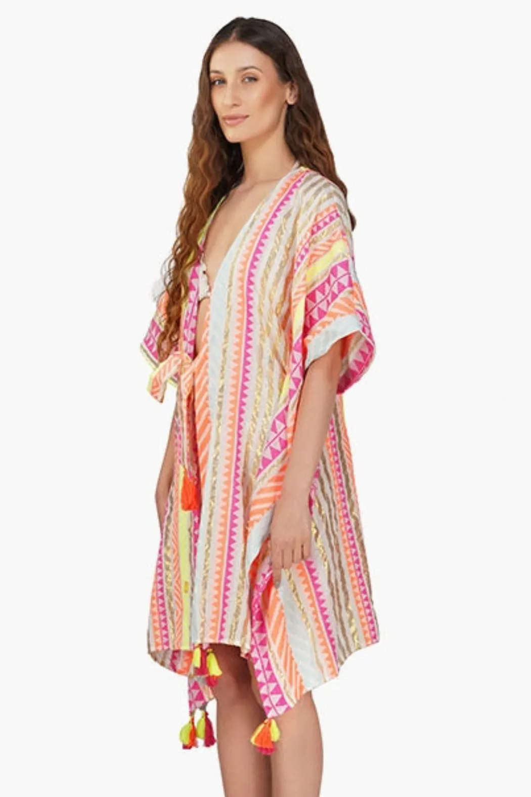 Striped Swim Coverup