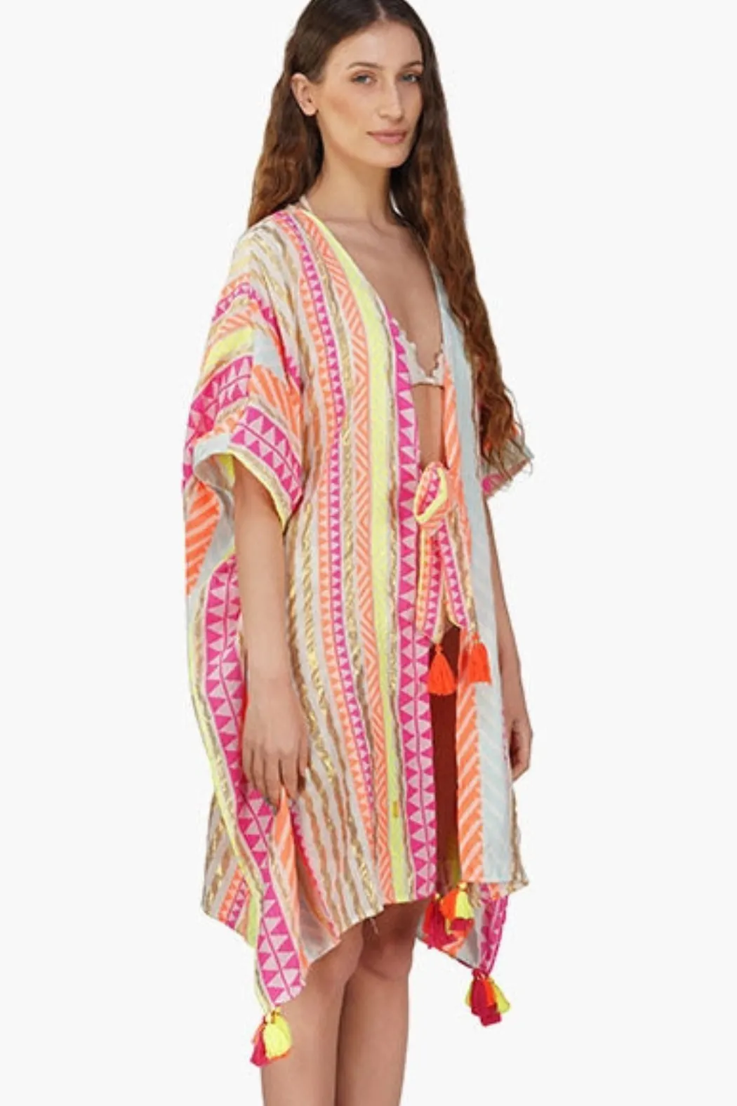 Striped Swim Coverup