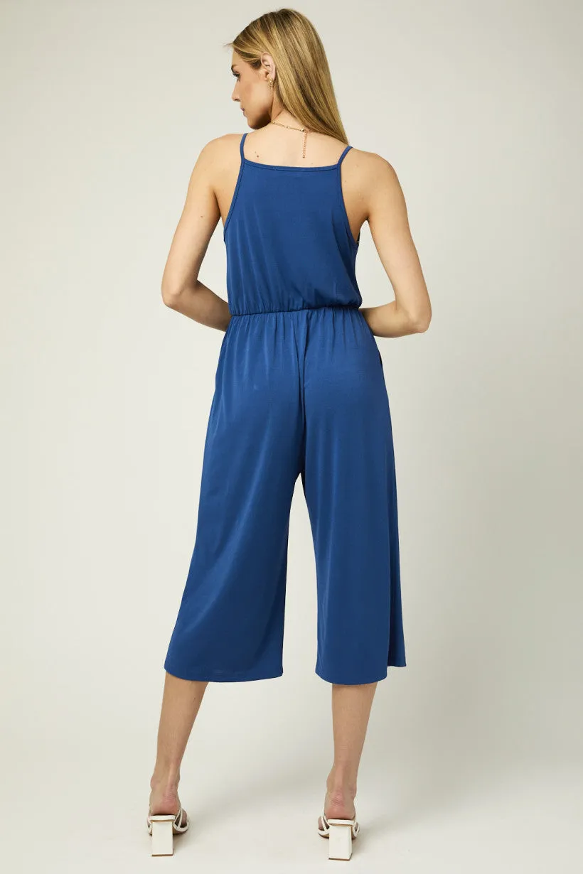 Surplice Cropped Jumpsuit