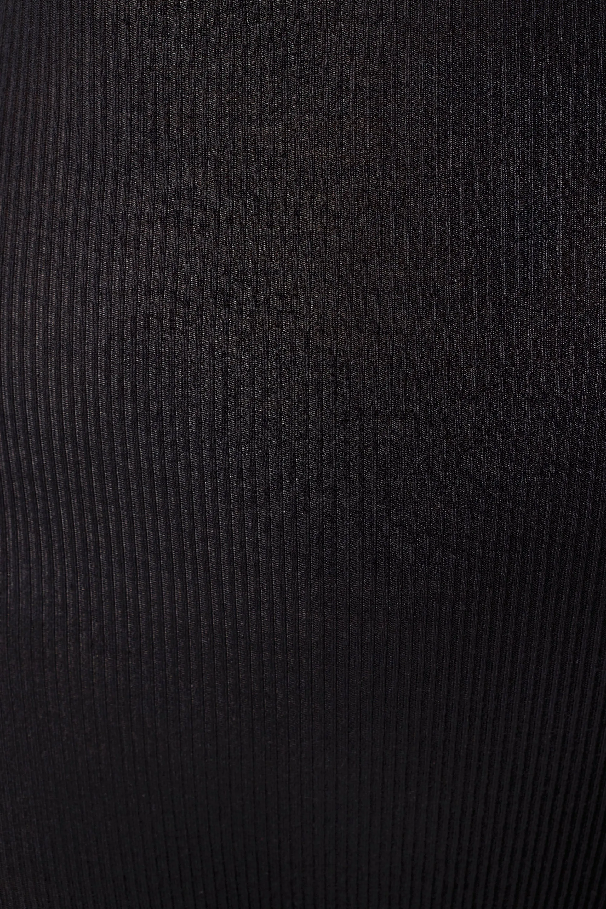 Tall Ribbed Modal Long Sleeve Jumpsuit in Black