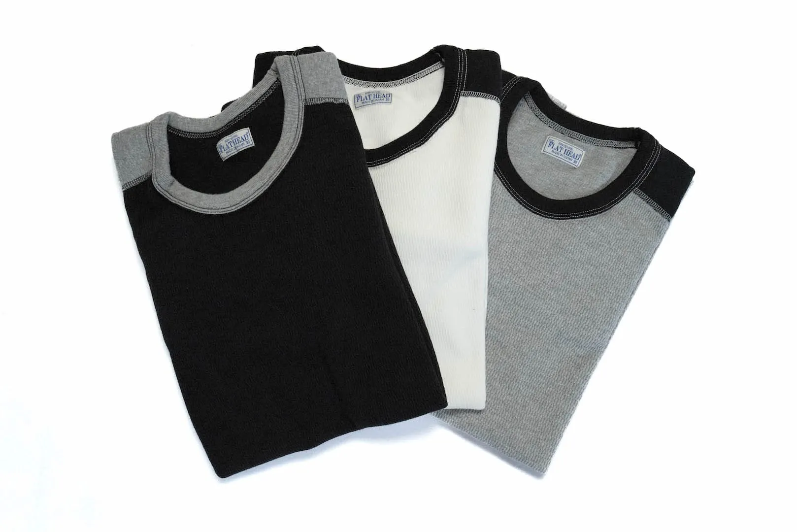 The Flat Head "Panneled" L/S Thermal Shirt (Grey X Black)