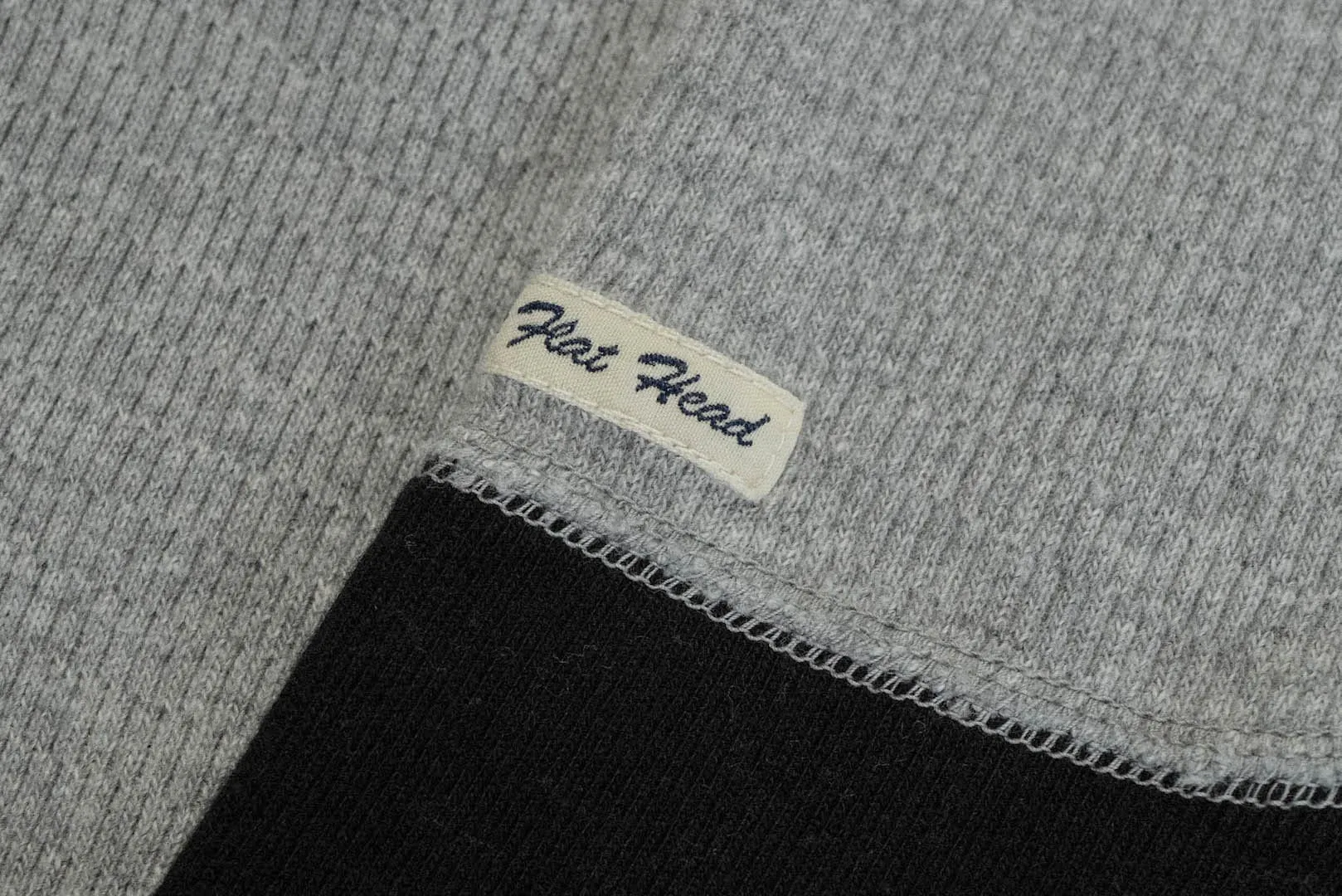 The Flat Head "Panneled" L/S Thermal Shirt (Grey X Black)