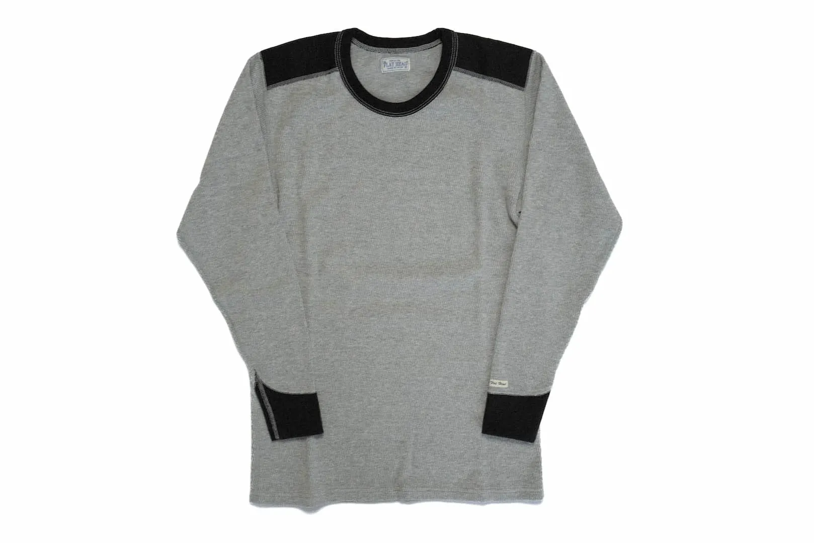 The Flat Head "Panneled" L/S Thermal Shirt (Grey X Black)