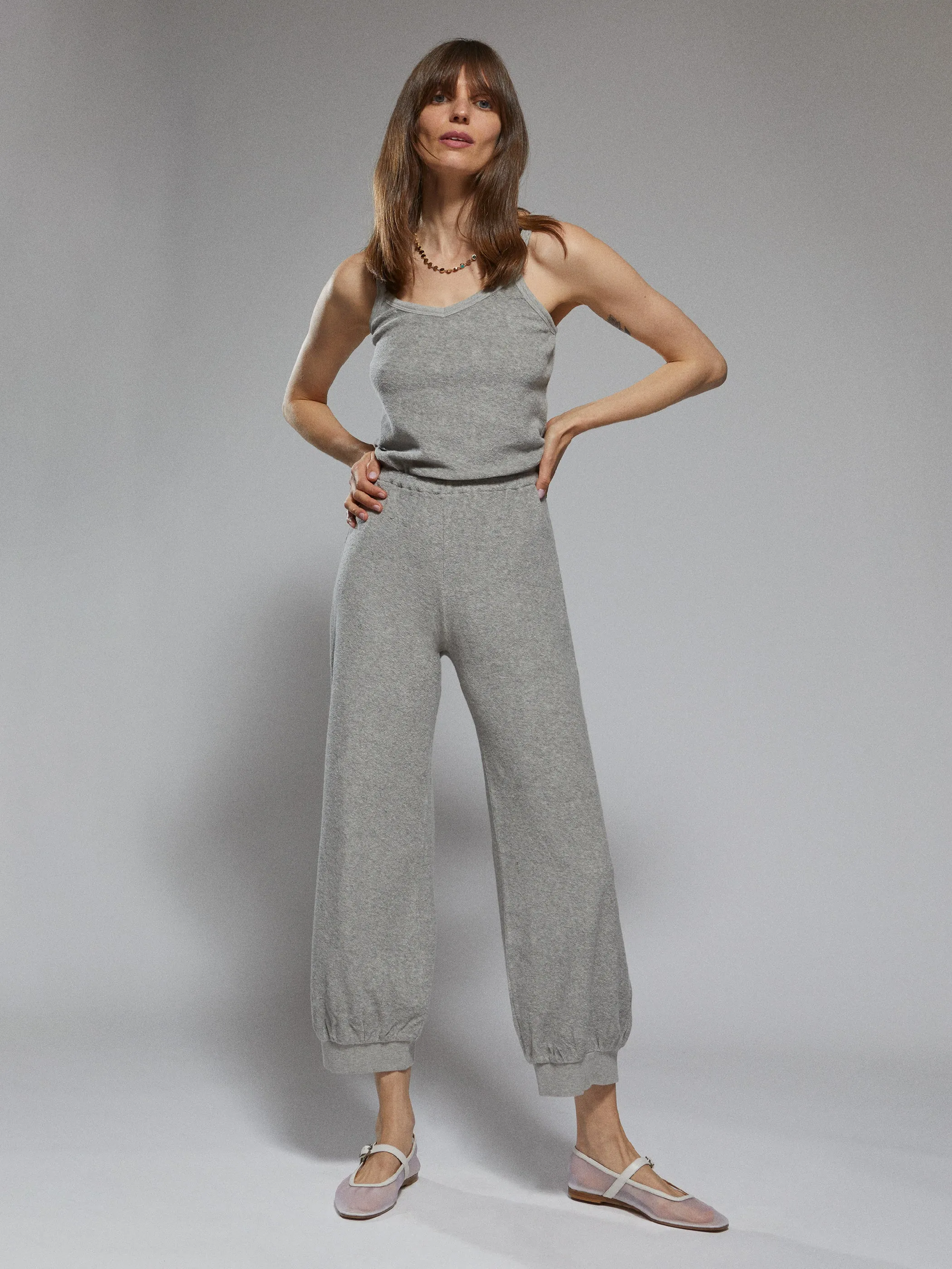 The Giorgi Tank Jumpsuit in Terry