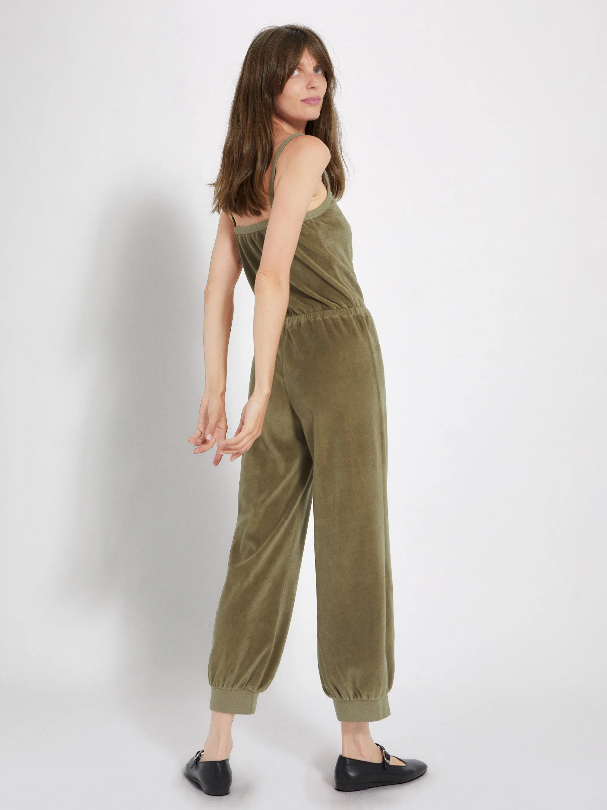 The Giorgi Tank Jumpsuit in Velour