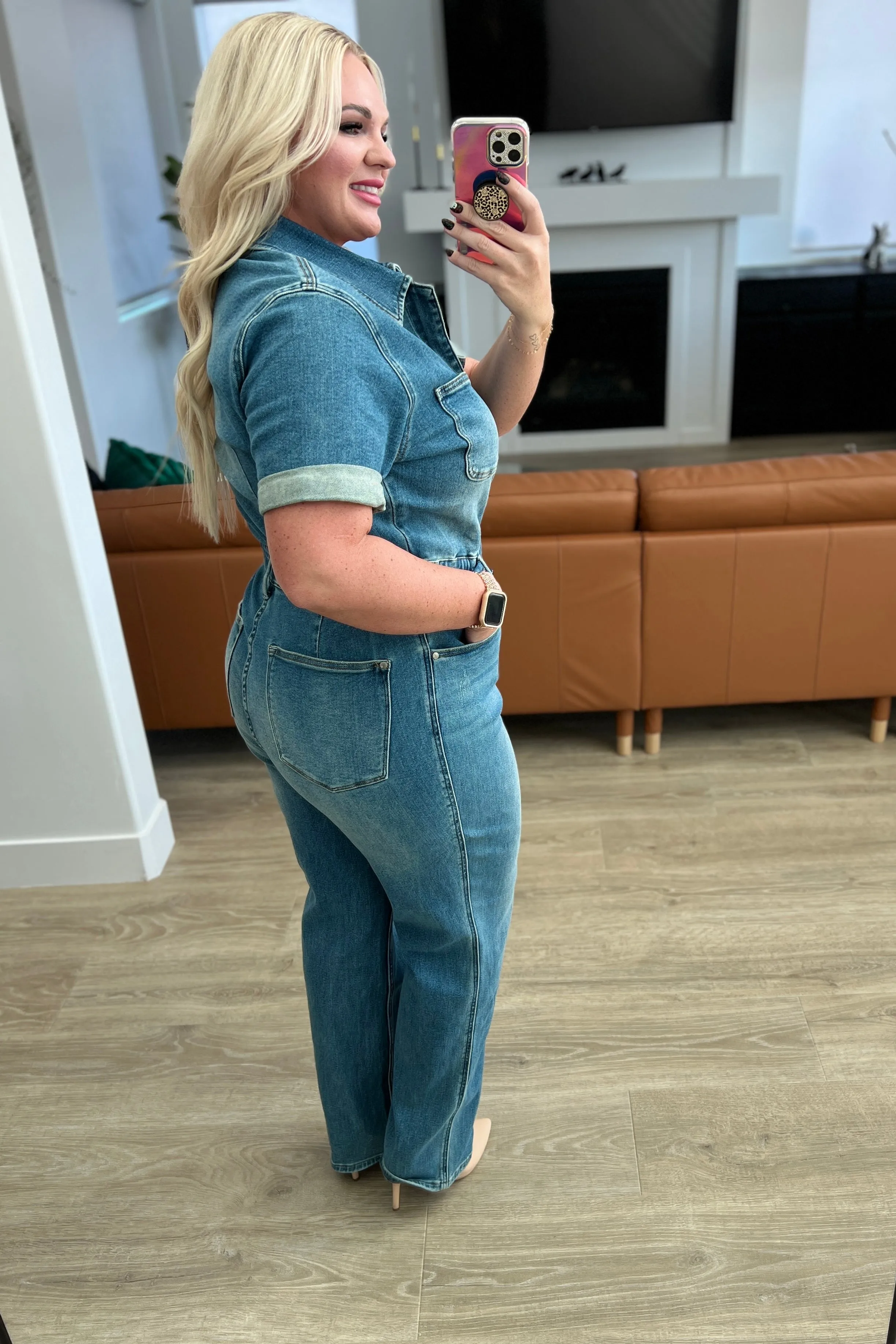The Vanessa- Short Sleeve Judy Blue Jumpsuit