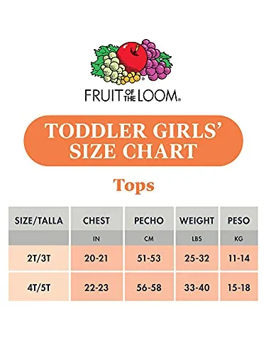 Toddler Tank Undershirts Multipack for Girls (Fruit of the Loom, 10 Pack, Size 4T/5T)
