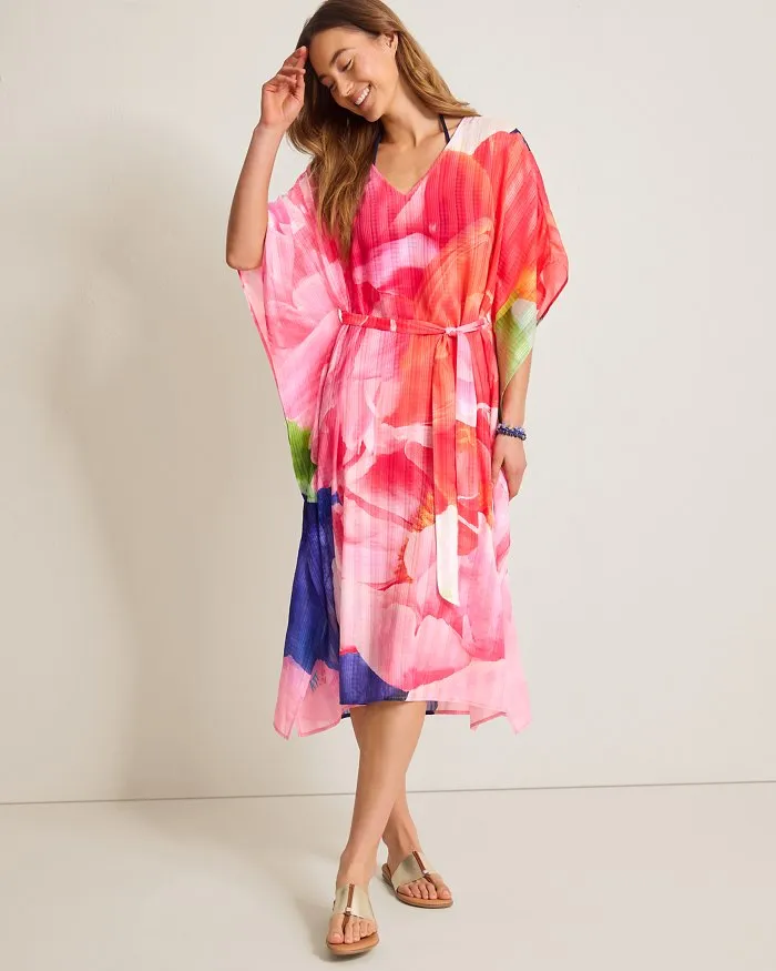 Tommy Bahama Artist Series Belted Caftan Cover Up - Touch Of Pink