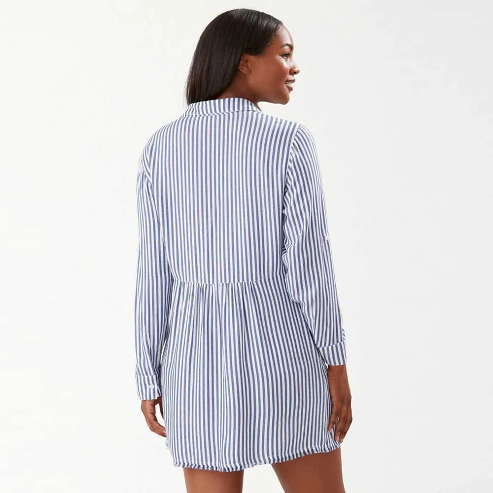 Tommy Bahama Chambray Stripe Bf Shirt Cover Up - Chambray