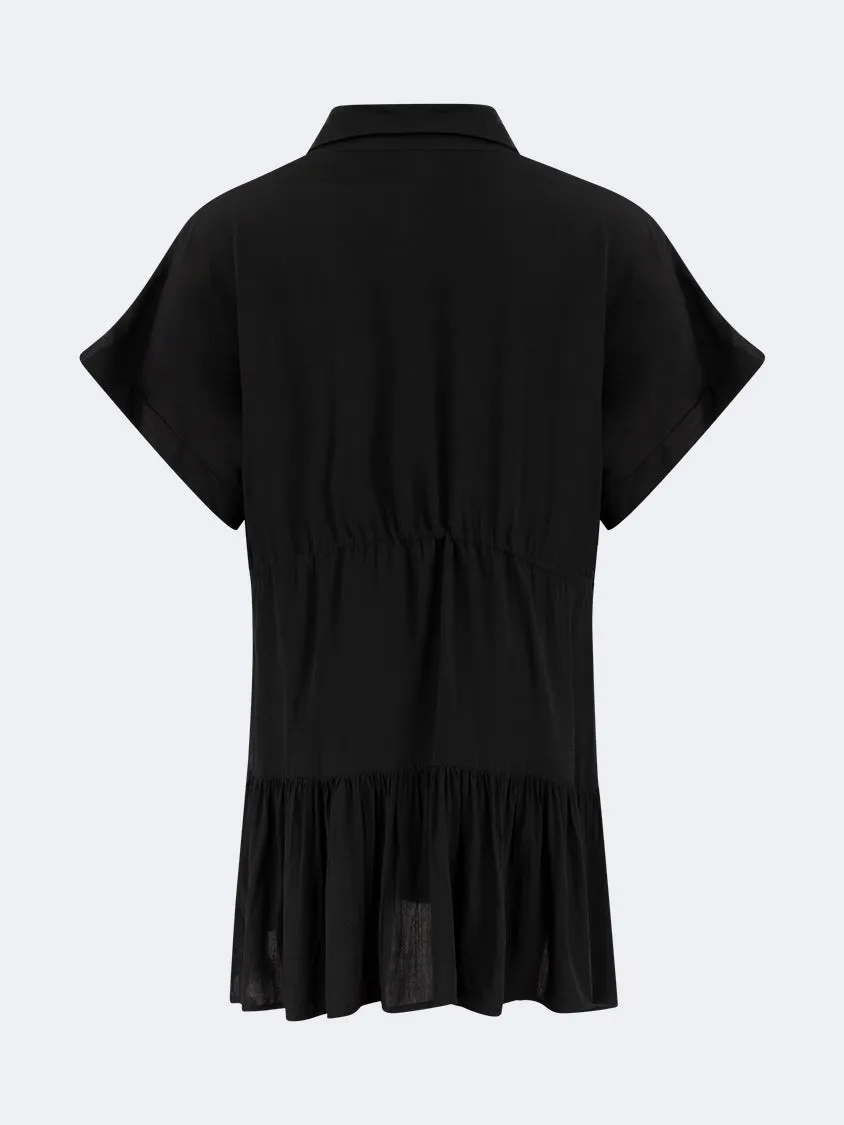 Top Ten Chic Women Beach  Linen Dress Black