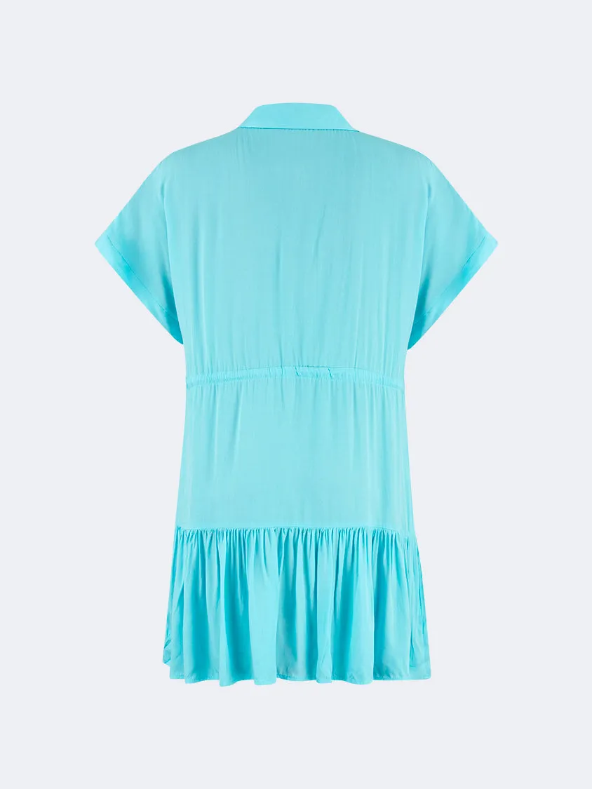 Top Ten Chic Women Beach  Linen Dress Blue