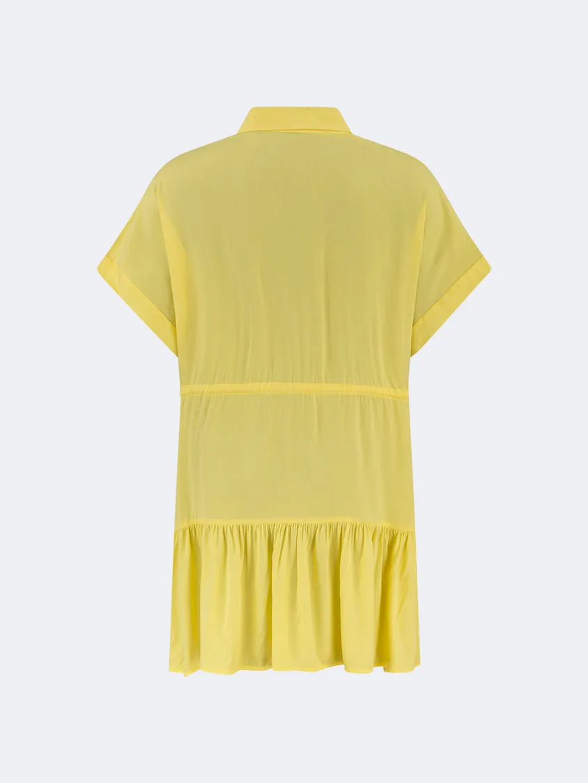 Top Ten Chic Women Beach  Linen Dress Yellow