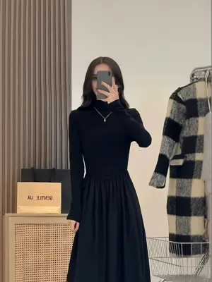 Turtle Neck Midi Dress