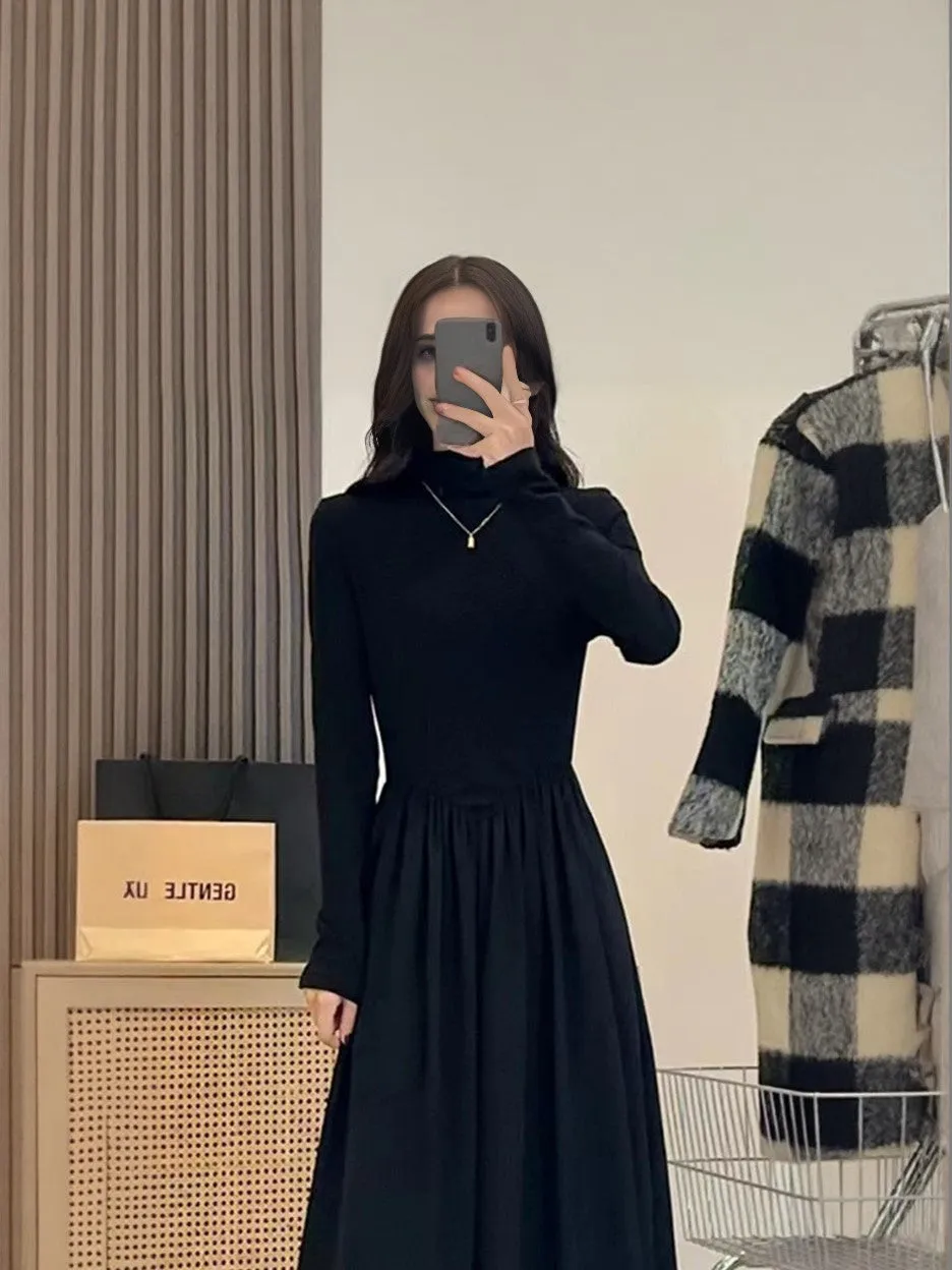 Turtle Neck Midi Dress