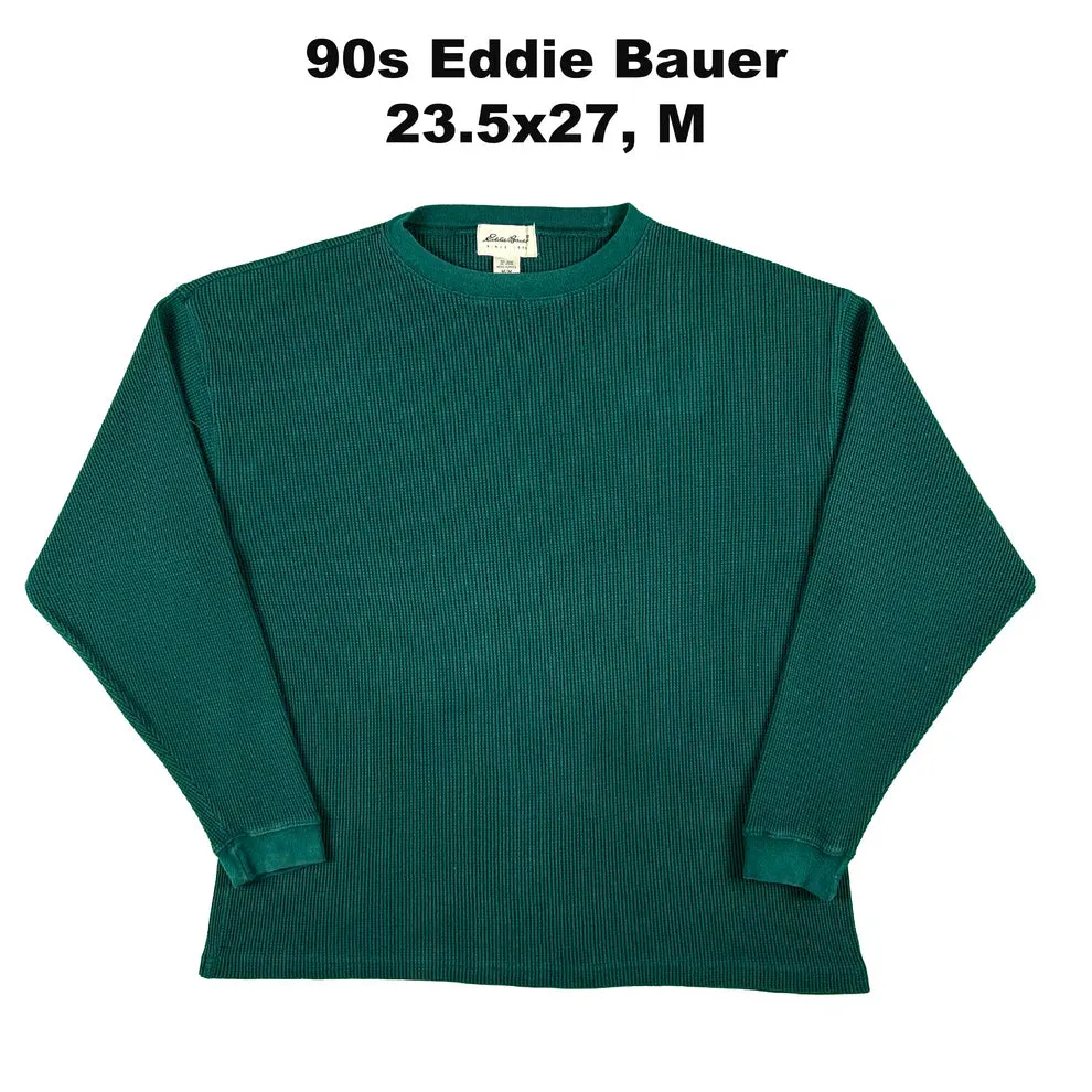 Vintage Eddie Bauer Waffle Knit Thermals- SELECT SHIRT