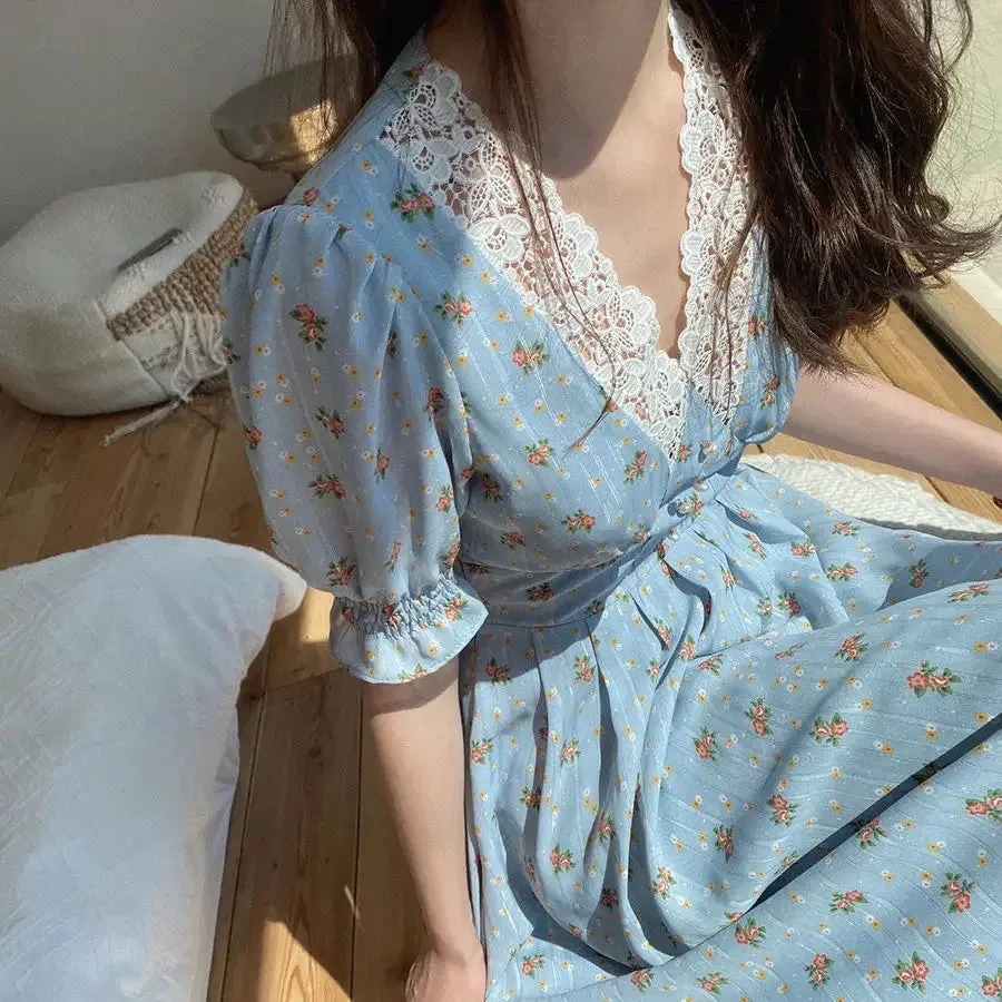 Vintage Floral Dress for Women