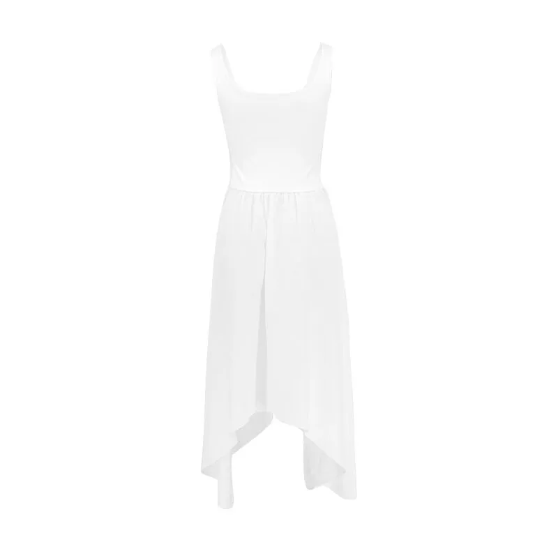 White Fit And Flare Maxi