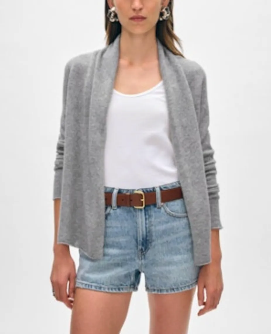 WHITE   WARREN CASHMERE MINI TRAPEZE