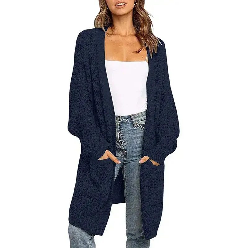 Winter Women Loose Oversized Pink Knit winter sweater Long Mujer Cardigan