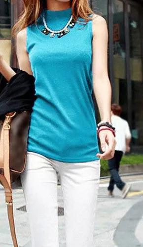 women autumn winter sleeveless solid color Tops & Tees cotton Tanks tops & Camis women lady Vest 10 colors