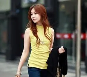 women autumn winter sleeveless solid color Tops & Tees cotton Tanks tops & Camis women lady Vest 10 colors