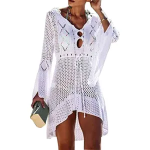 Womens Beach Tops Sexy Perspective Cover Dresses Bikini Cover-ups Net Coverups K531