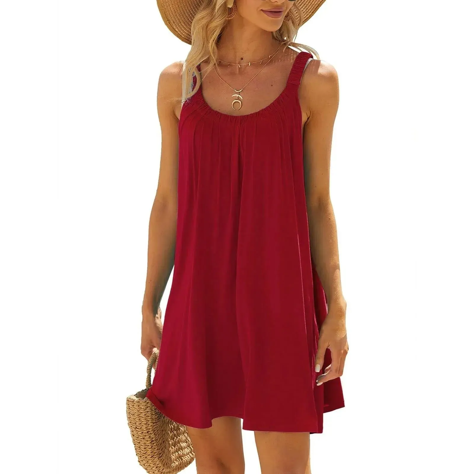 Womens dresses Women's Beach Dress Bikini Beachwear Coverups Casual Vacation Short Summer Dresses holiday dresses 2024