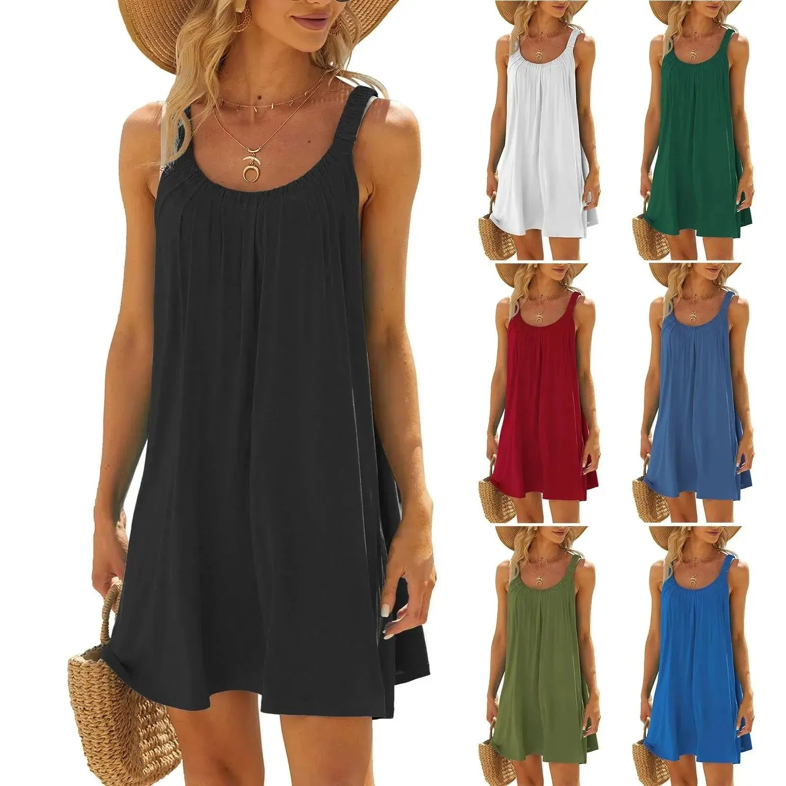 Womens dresses Women's Beach Dress Bikini Beachwear Coverups Casual Vacation Short Summer Dresses holiday dresses 2024