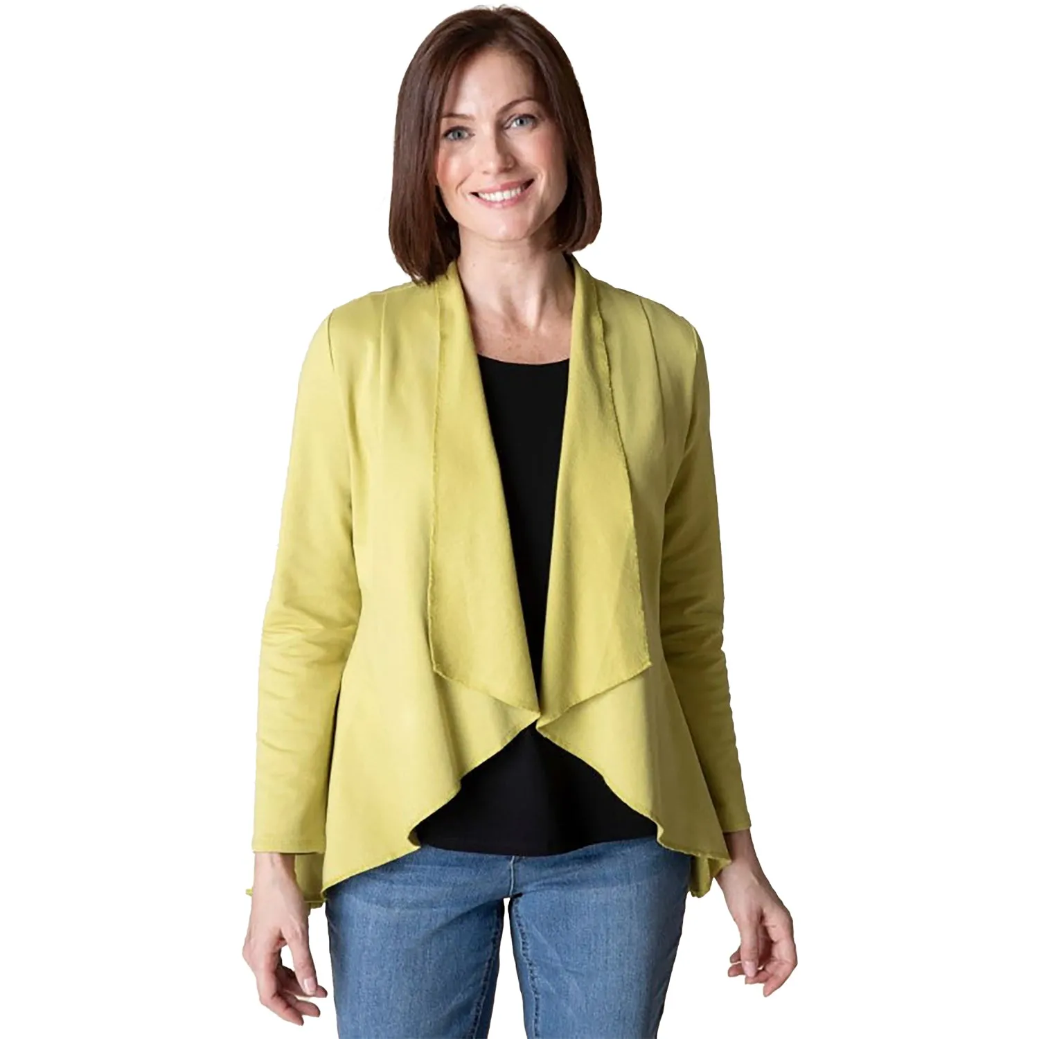 Women's Habitat French Terry Drape Front Jacket Pear