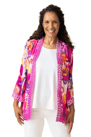 Women's Habitat Viscose Rayon Beach Mix Kimono Cover Up Fuchsia