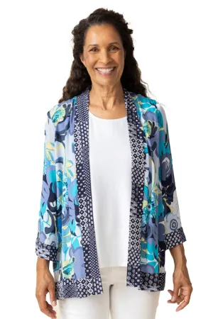 Women's Habitat Viscose Rayon Beach Mix Kimono Cover Up Indigo