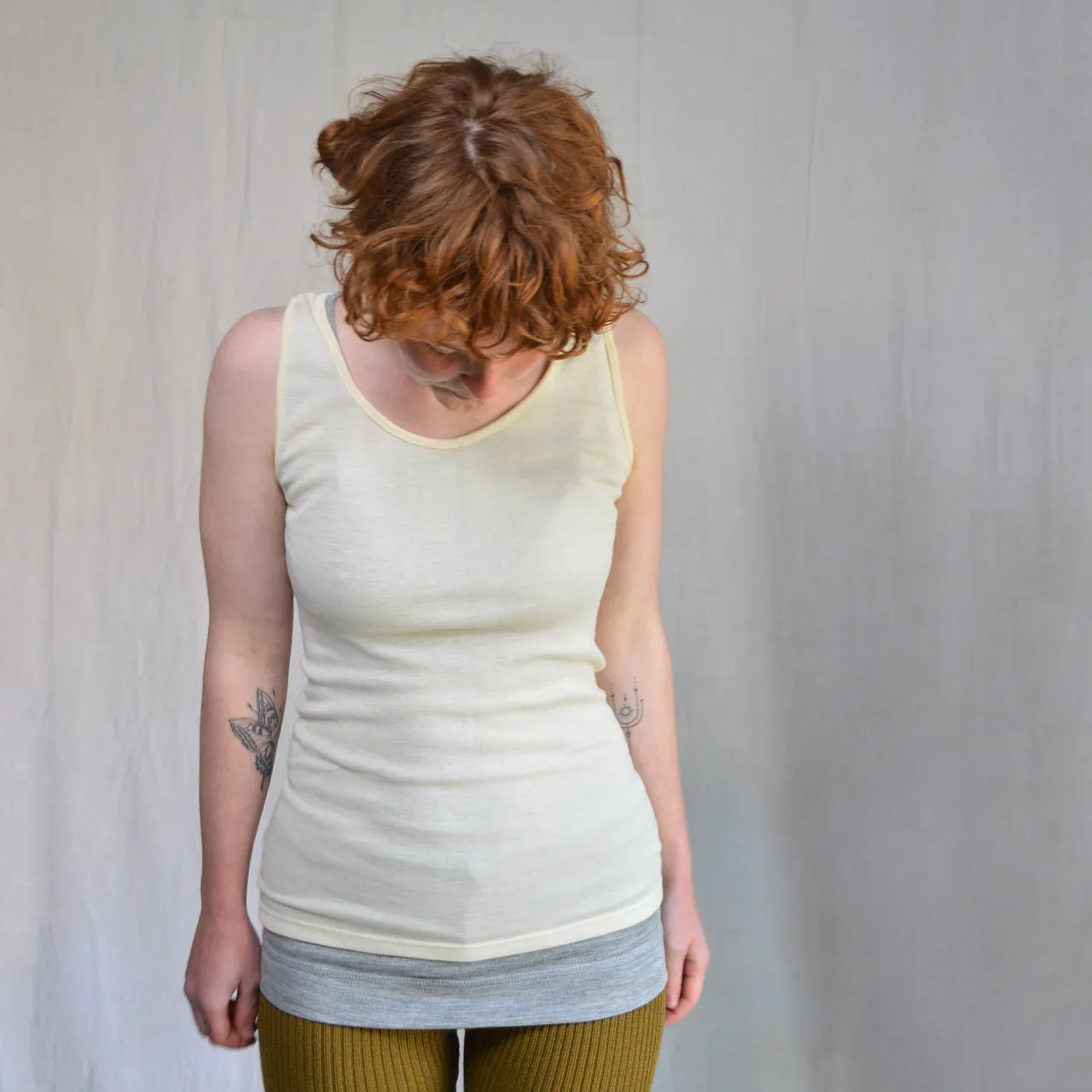 Women's Sleeveless Vest - Organic Merino/Silk