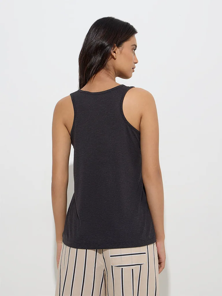Wunderlove Charcoal Cotton Camisole