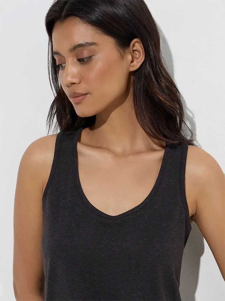 Wunderlove Charcoal Cotton Camisole