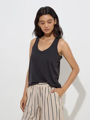 Wunderlove Charcoal Cotton Camisole