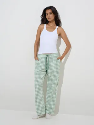Wunderlove White Ribbed Cotton Camisole