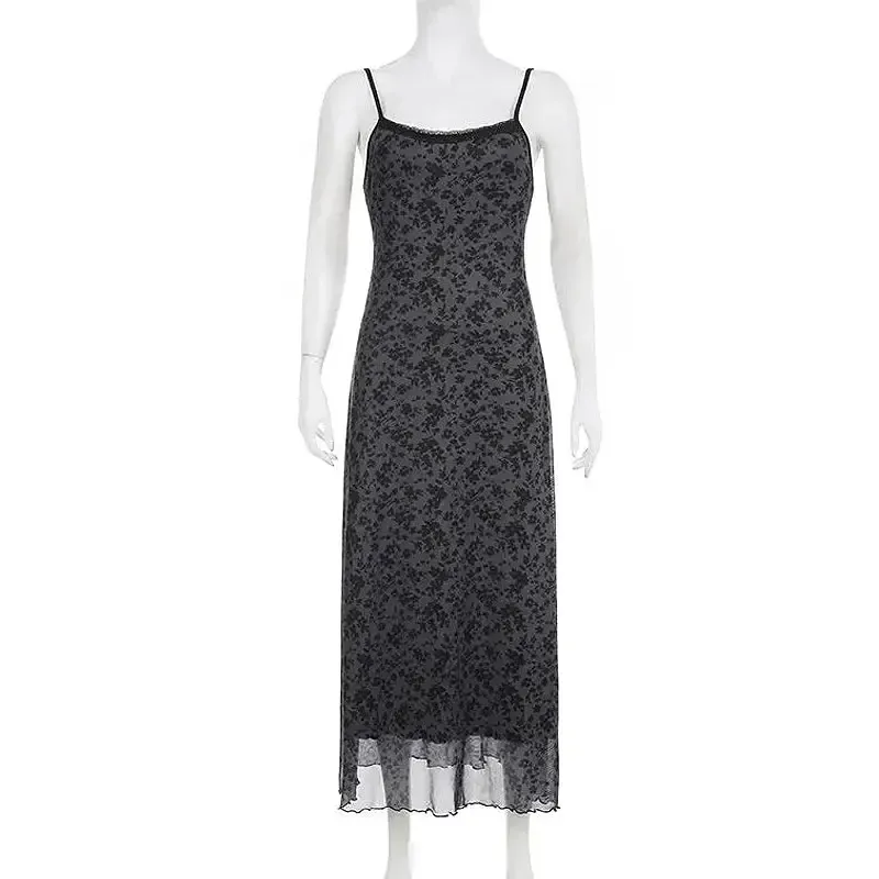 Y2K Spaghetti Strap Pullover Camisole in Polyester Print